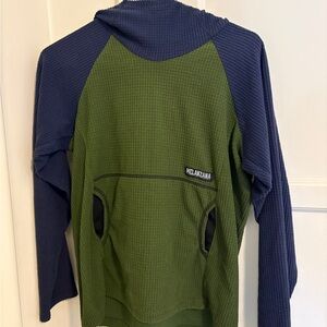 Melanzana Boys XL Zip Up Sweater in Olive and Navy